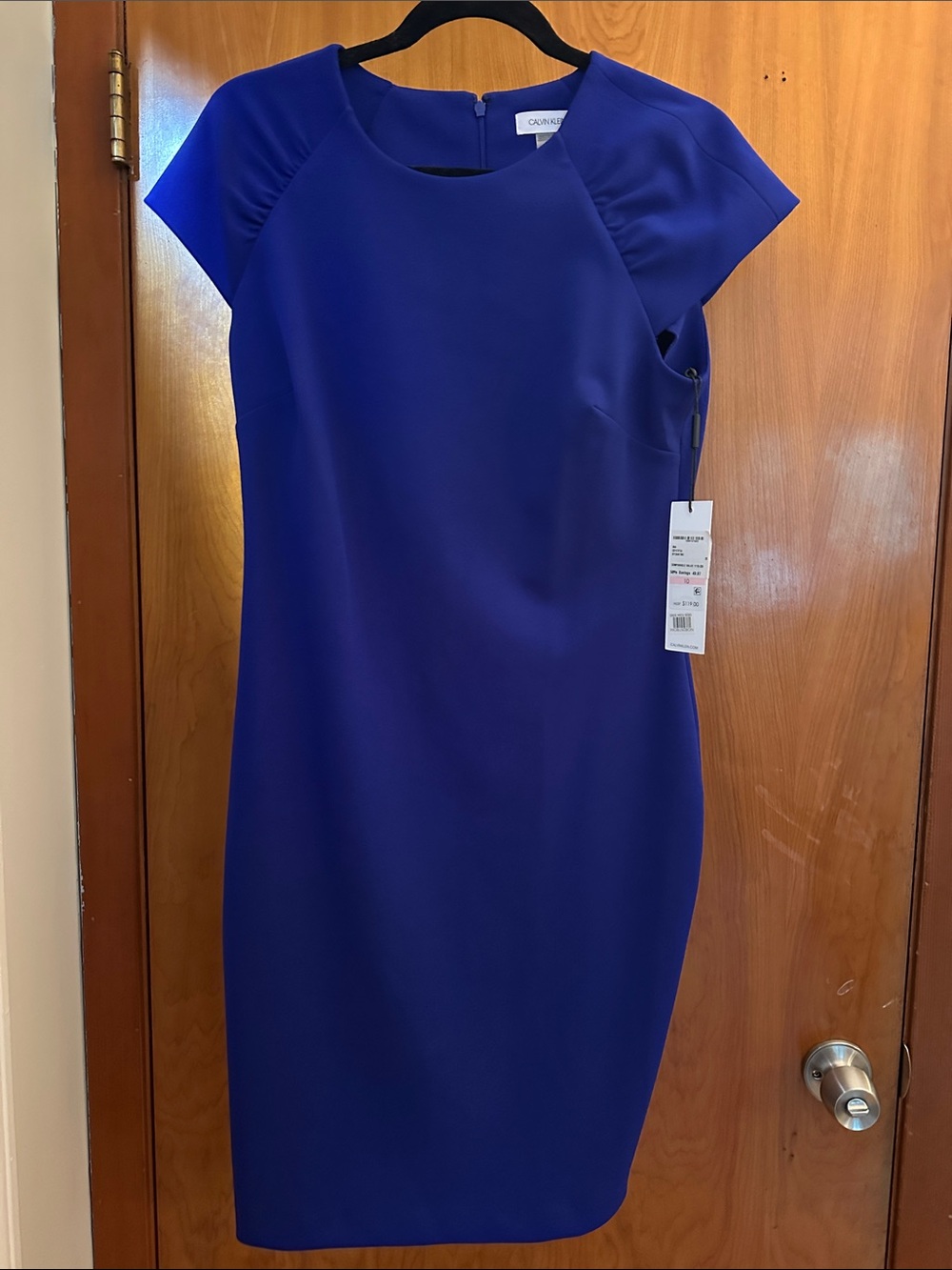 Calvin Klein Royal Blue Cap Sleeve Sheath Dress